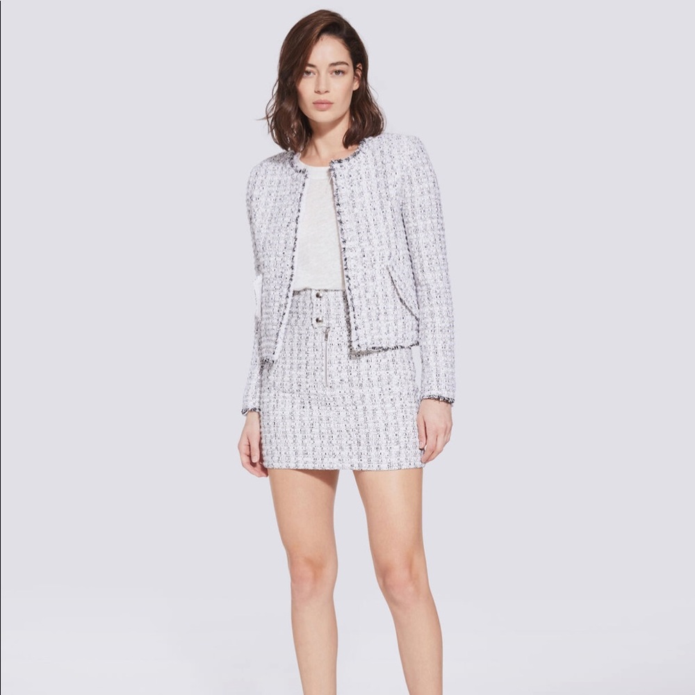 IRO Mercia Open Fitted Tweed Jacket